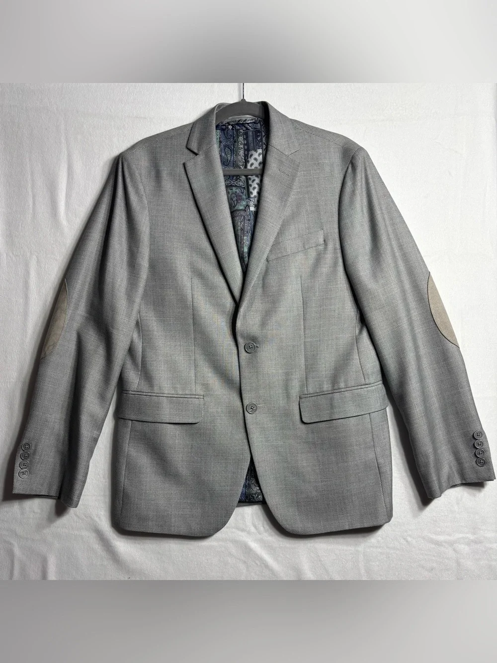 Van Heusen Studio Textured Two-Button Elbow Patches Sport Coat Jacket
